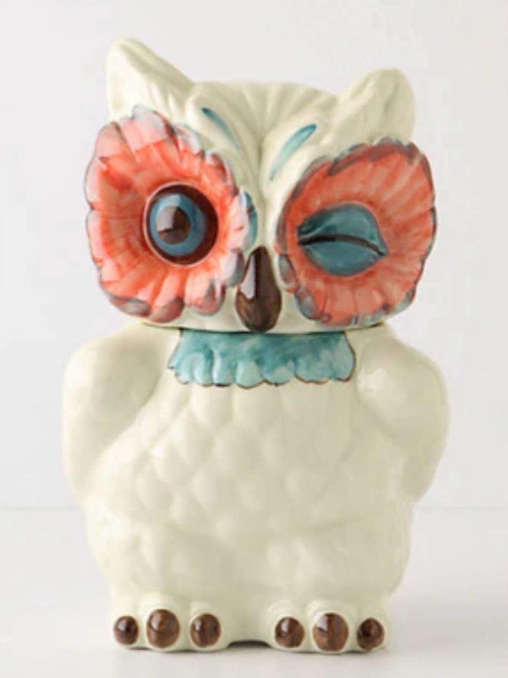 Anthropologie What A Hoot Owl Cookie Jar